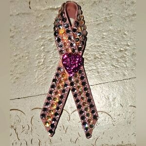 Pink and Purple Ribbon Brooch Limited Edition